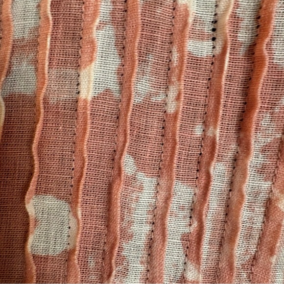 120% LINO Pink & White Designer Linen Long Sleeve Embellished Blouse! Loose fit. - Picture 10 of 16